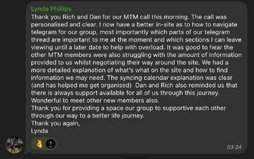 Member testimonial
