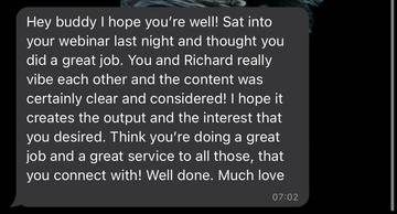 Member testimonial