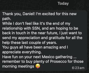 Member testimonial